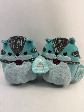 Squishmallows Samsara Teal & Light Gray 8”Plush Pair